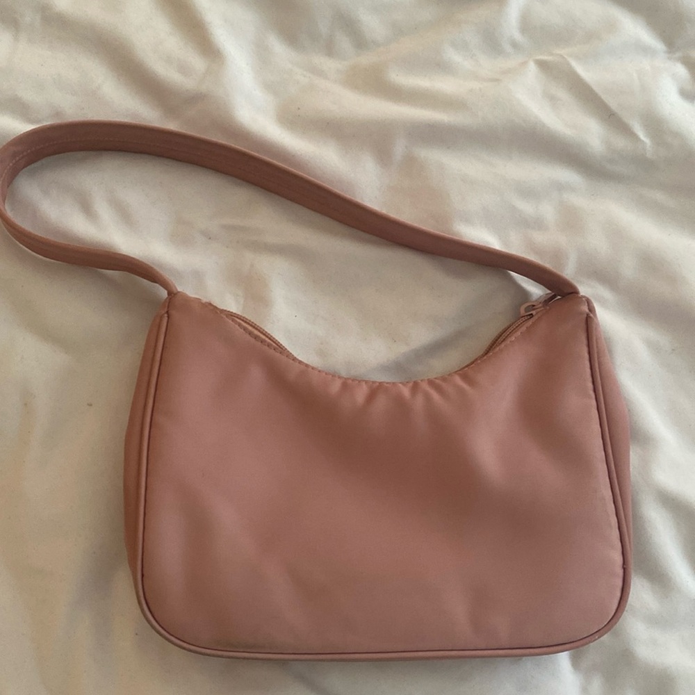 Pink nylon purse